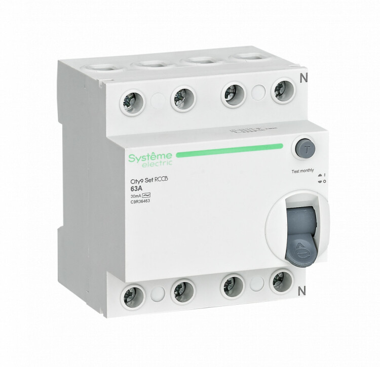 City9 Set Выключатель дифференциального тока (ВДТ) 63А 4P 30мА Тип-AC 400В