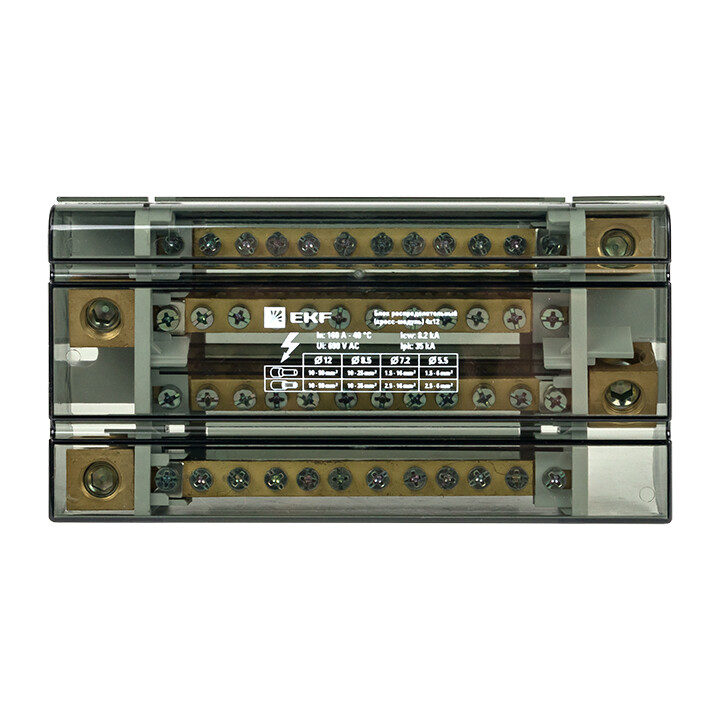 Блок распределительный (кросс-модуль) 160A (4x12) EKF