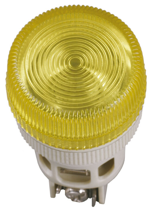 Лампа ENR-22 сигнальная, цилиндр d22мм неон/240В желтый ИЭК