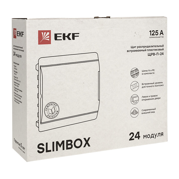 Щит распределительный ЩРВ-П-24 "SlimBox" белая дверца IP41 EKF PROxima
