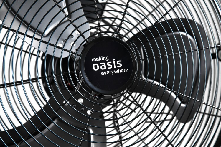 Вентилятор напольный 110Вт D40см 3 скорости черный Oasis