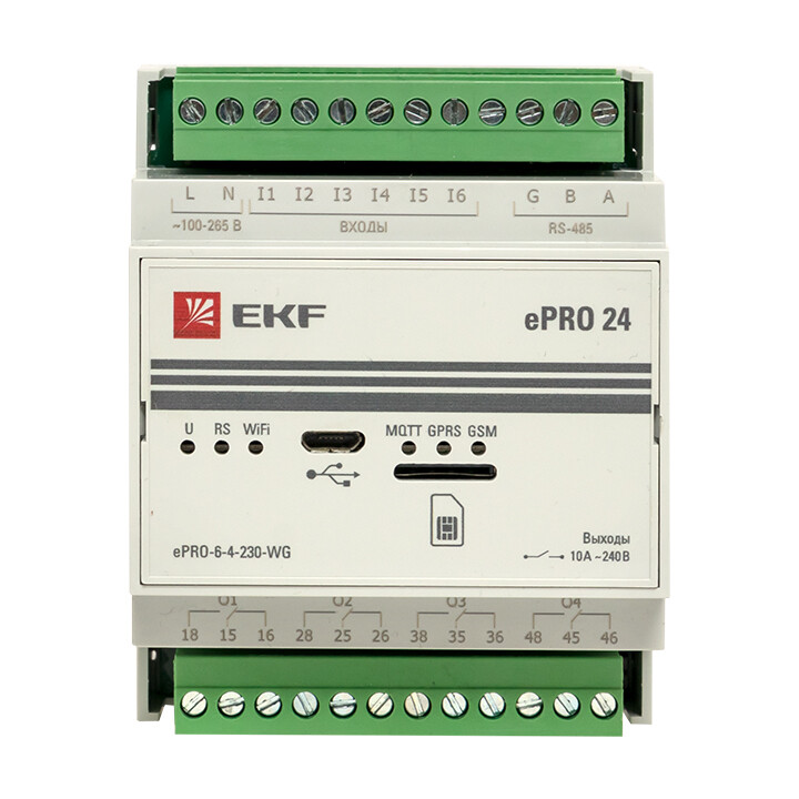 Контроллер базовый ePRO удаленного управления 6вх\4вых 230В WiFi GSM EKF PROxima
