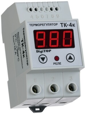 Терморегулятор высокотемп. ТК-4к, монт. на DIN-рейке 35 мм, 0 до 999°C, 16А,220В 50Гц