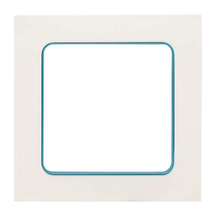 Рамка 1-мест. белая с линией цвета синий Стокгольм EKF PROxima