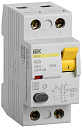 Устр-во защит. откл. (УЗО, ВДТ) 2-пол. (2P)  40А  30мА тип AC ВД1-63 IEK-Устройства защитного отключения (УЗО) - купить по низкой цене в интернет-магазине, характеристики, отзывы | АВС-электро