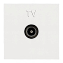 Розетка 2 мод. TV одиночная белая Zenit-Розетки компьютерные, телефонные, телевизионные - купить по низкой цене в интернет-магазине, характеристики, отзывы | АВС-электро
