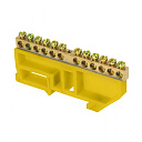 Шина "0" N (6х9мм) 12 отверстий латунь желтый изолятор на DIN-рейку EKF PROxima-Шины заземления, нулевые - купить по низкой цене в интернет-магазине, характеристики, отзывы | АВС-электро