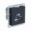 Розетка USB-A + USB-C 45W высокоскор.заряд. QC, PD, карбон  AtlasDesign-USB-розетки (зарядные устройства) - купить по низкой цене в интернет-магазине, характеристики, отзывы | АВС-электро