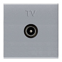 Розетка 2 мод. TV одиночная серебро Zenit-Розетки антенные (телевизионные, мультимедийные) - купить по низкой цене в интернет-магазине, характеристики, отзывы | АВС-электро