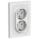 Розетка 2-я 2P+E, 16А, белый  AtlasDesign-Розетки штепсельные (силовые) - купить по низкой цене в интернет-магазине, характеристики, отзывы | АВС-электро