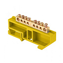 Шина "0" N (6х9мм) 8 отверстий латунь желтый изолятор на DIN-рейку розничный стикер EKF PROxima-Шины заземления, нулевые - купить по низкой цене в интернет-магазине, характеристики, отзывы | АВС-электро