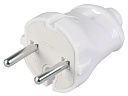 Вилка 2P прямая  6А белая ИЭК-Вилки на кабель - купить по низкой цене в интернет-магазине, характеристики, отзывы | АВС-электро