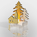 РАСПРОДАЖА Деревянная фигурка с подсветкой "Домик в лесу" 9*8*10 см-Светотехника - купить по низкой цене в интернет-магазине, характеристики, отзывы | АВС-электро