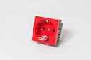 Розетка электрическая 2К+З (красный)-Розетки штепсельные (силовые) - купить по низкой цене в интернет-магазине, характеристики, отзывы | АВС-электро